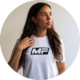 Athlete Natalie with MFM T-Shirt Front View