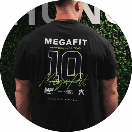 MegaFit Meals - Performance Team Tee -Backside View