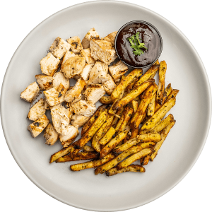 BBQ Chicken Fries meal delivery by MegaFit Meals