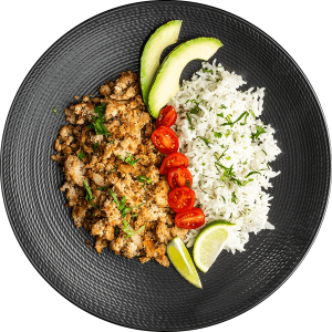 Charred Turkey Bowl healthy prepared fitness meal
