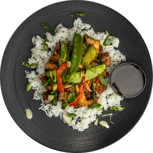 Hibachi Steak Bowl prepared meal by MegaFit Meals