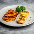 Salmon and Sweet Potatoes healthy prepared meal