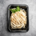 Skinny Chicken Fettuccine with grilled chicken and pasta