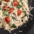 Tuscan Chicken Pasta with creamy sauce and grilled chicken